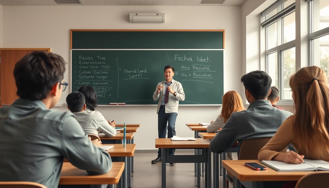 Structured study materials and learning resources on a desk